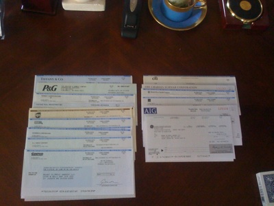 dividend checks