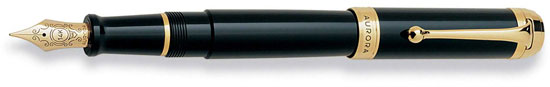 Aurora Talentum Classic Fountain Pen in Black with Gold Trim Aurora Talentum Classic Fountain Pen in Black with Gold Trim