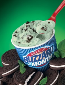 Mint Oreo Blizzard from Dairy Queen Franchise Mint Oreo Blizzard from Dairy Queen Franchise