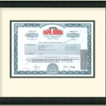 Papa John's Stock Certificate