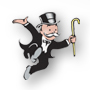 Mr. Monopoly Jumping for Joy