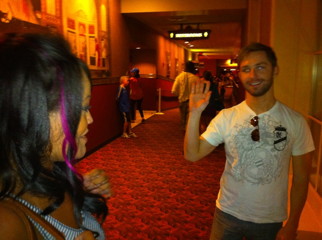 Aaron and Holly in the Movie Theater