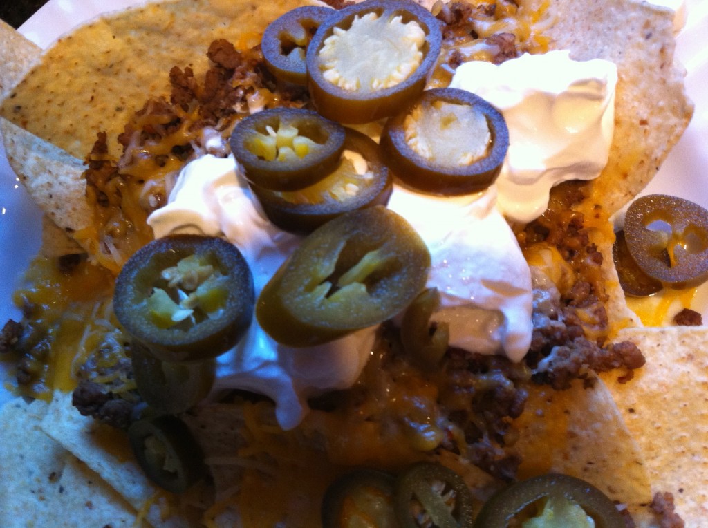 Nachos with Jalapenos and Sour Creme 1 Nachos with Jalapenos and Sour Creme 1