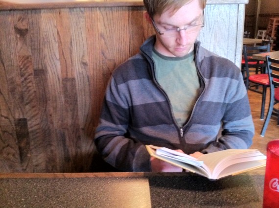Aaron Reading the Tim Gunn Book Aaron Reading the Tim Gunn Book