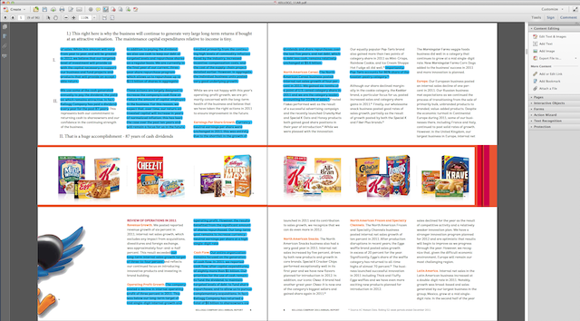 Highlighting Annual Reports in Adobe Acrobat Professional