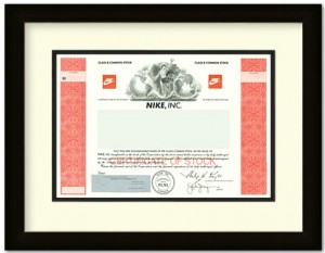 Nike Stock Certificate