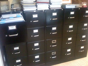 File Cabinets with Stock Reports