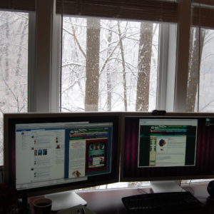 Joshua Kennon Desk During Snow Storm Joshua Kennon Desk During Snow Storm