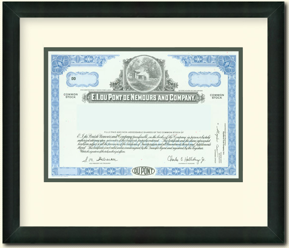 DuPont Chemical Stock Certificate DuPont Chemical Stock Certificate