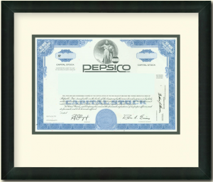 Pepsi Common Stock Certificate