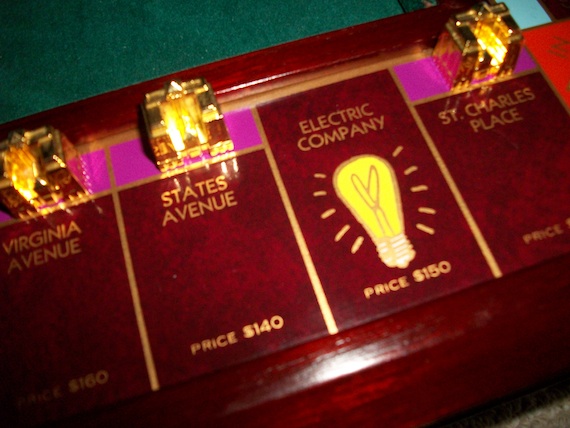Limited Edition Monopoly Light Purple Set with Gold Hotels