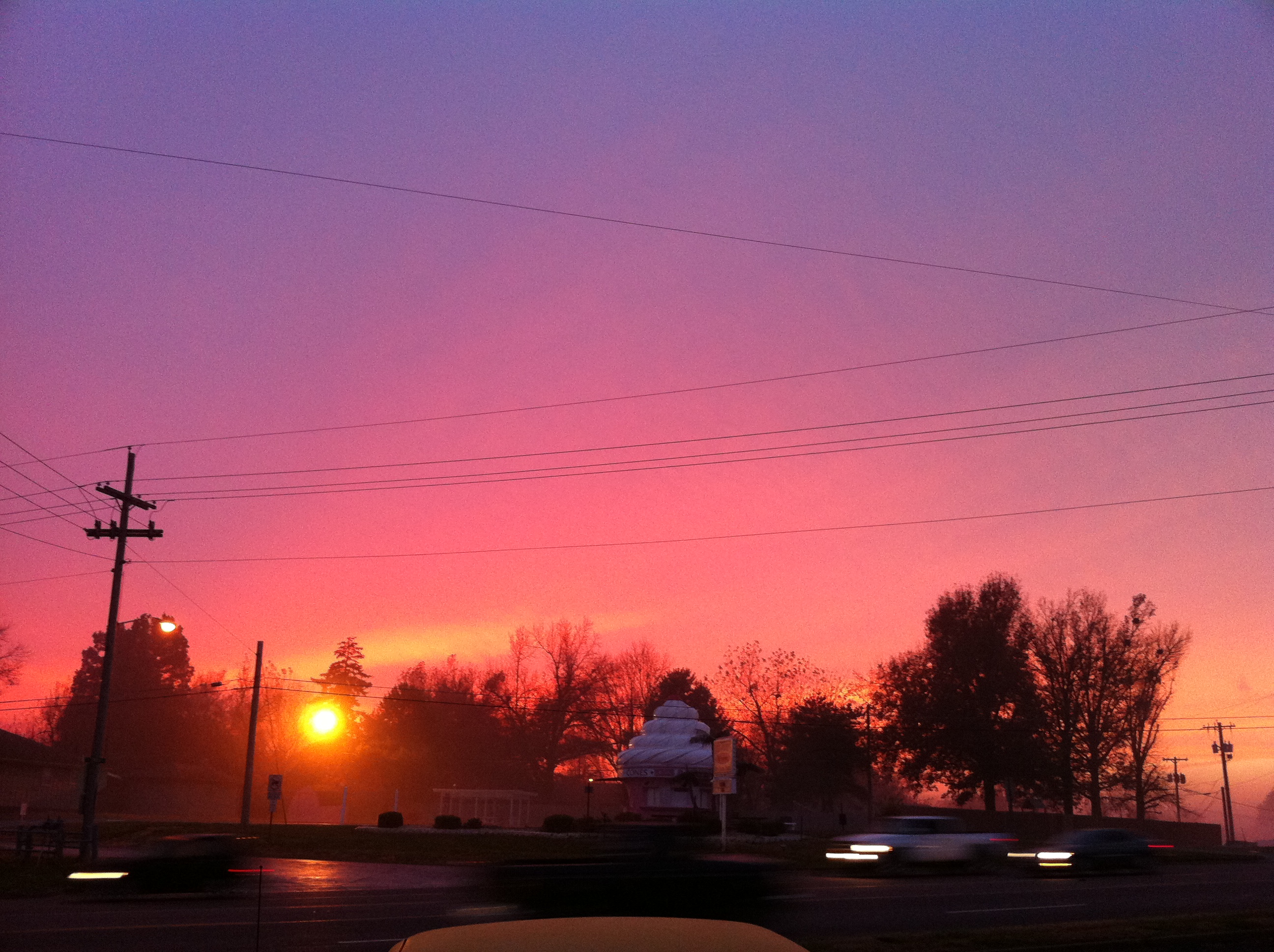 Intense Pink, Red and Purple Sunset