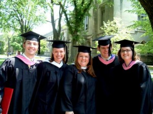 Aaron, Ashly, Jocelyn, Joshua, and Ellary During Graduation