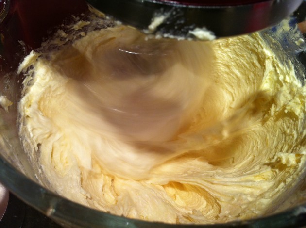 Mixing the Lemon Cupcake Cake Batter