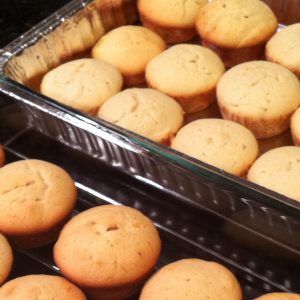 The Lemon Cupcakes Cooling on the Granite Countertop