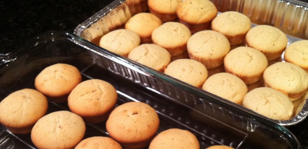 The Lemon Cupcakes Cooling on the Granite Countertop