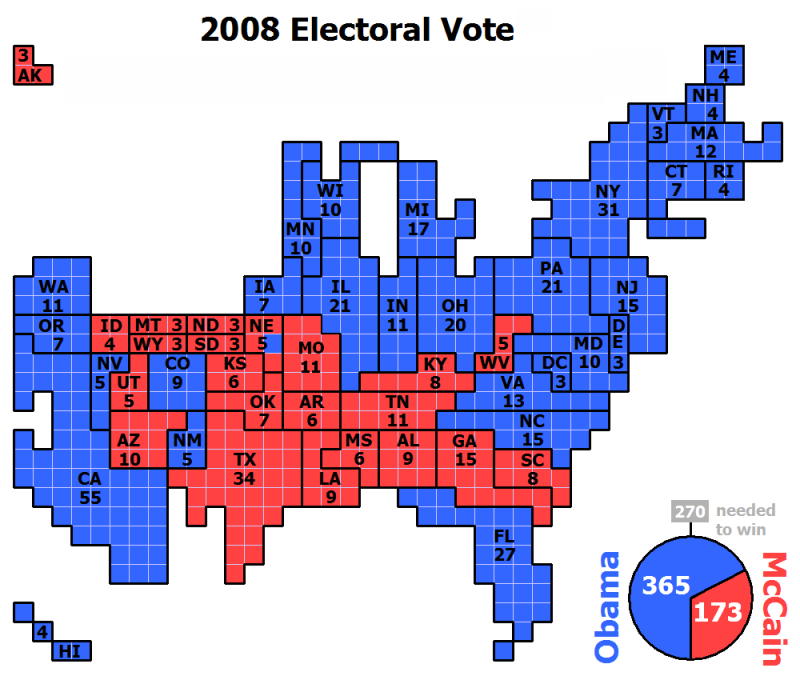United States Electoral College Vote in 2008 Presidential Election United States Electoral College Vote in 2008 Presidential Election