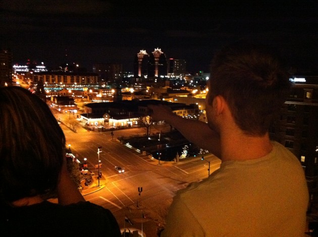 Aaron and Tammy Overlooking the Plaza