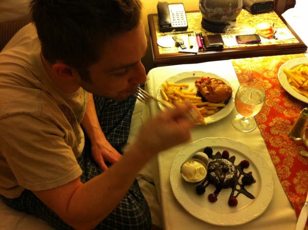 Aaron Eating Dessert