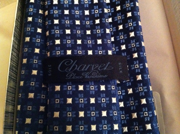 Back of Blue Charvet Tie