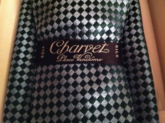 Green Silver Charvet Tie Back