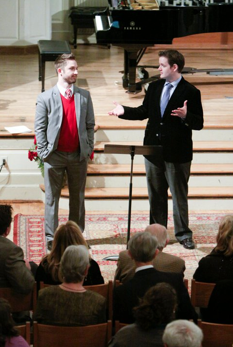Josh and Aaron Speaking at Concert Josh and Aaron Speaking at Concert