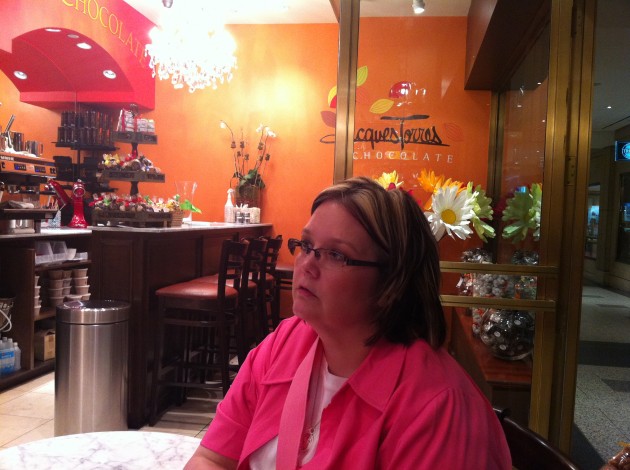 Mom at Jacques Torres Chocolates Mom at Jacques Torres Chocolates