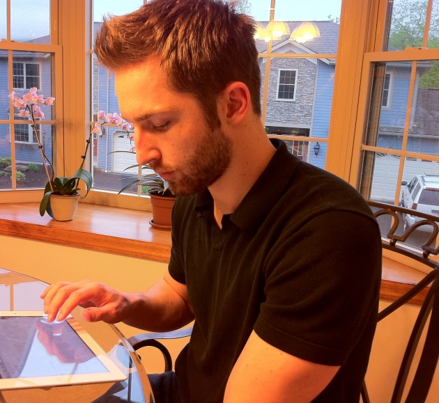Playing on iPads as Dinner Is Made Playing on iPads as Dinner Is Made