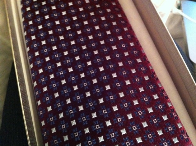 The Front of the Plum Charvet Tie