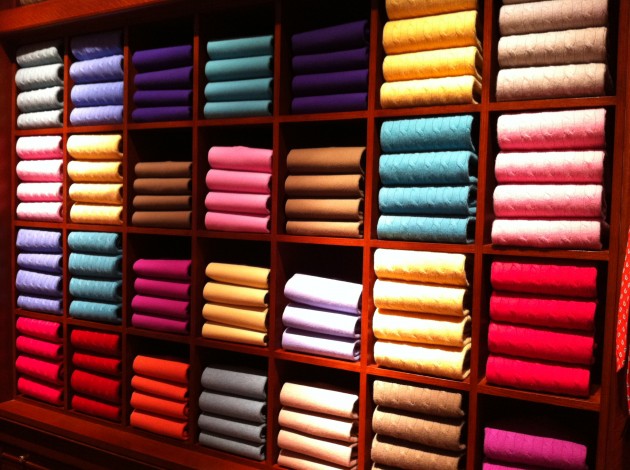 Wall of Cashmere Sweaters at Ralph Lauren