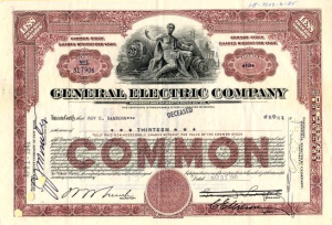 General Electric Stock from the 1940s General Electric Stock from the 1940s