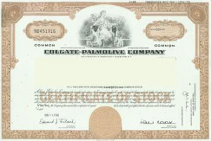 Colgate-Palmolive Stock Certificate