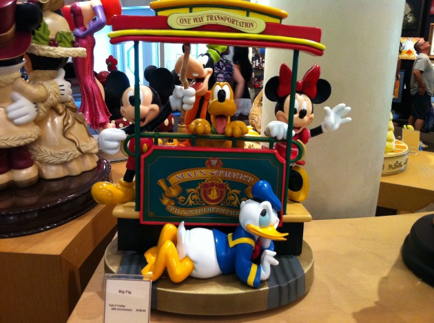 Mickey, Minnie, Pluto, Donald, and Goofy Collectible Streetcar Figurine