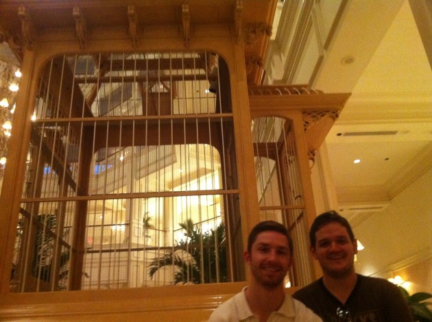 Aaron and Josh at Bird Cage in The Grand Floridian at Walt Disney World