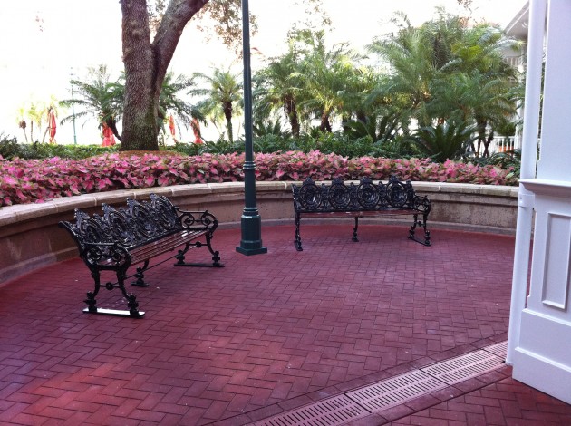 Benches at The Grand Floridian Resort at Walt Disney World