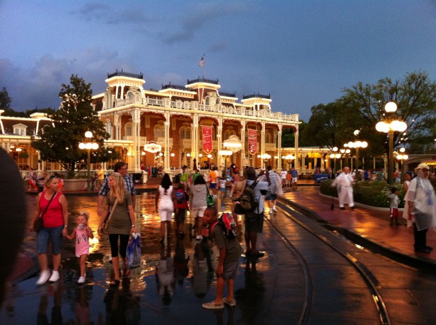 Disney Town Square During the Thunderstorm