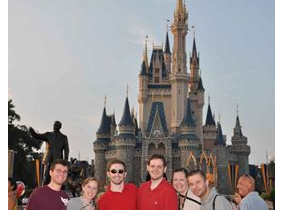 Group In Front of Disney Castle