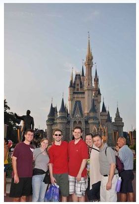 Group In Front of Disney Castle