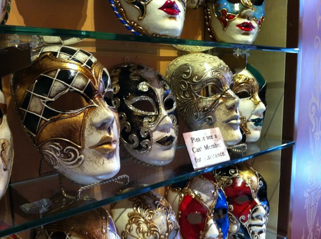 Italian Masks in Black and Diamond