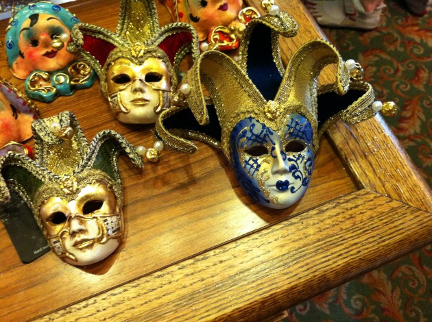 Italian Masks Blue and Gold