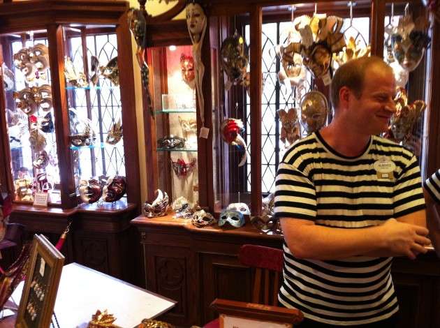 Italian Masks in Display Case