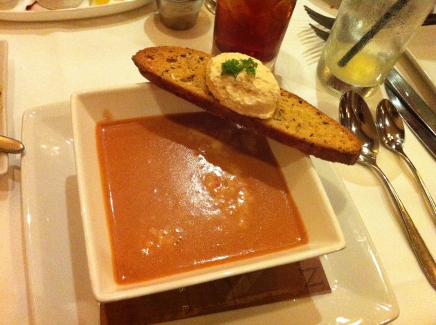 Lobster Bisque at the Yachtsman Club
