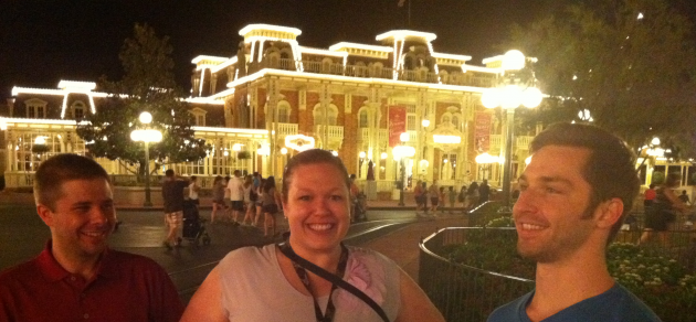 Magic Kingdom with Ian, Ashly, and Aaron at Night