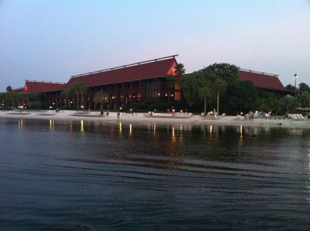 Beach of the Polynesian Resort at Disney World