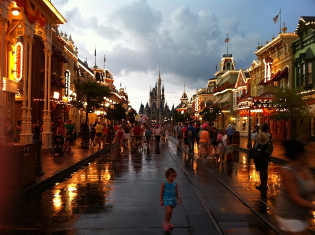 Main Street at Walt Disney World After Thunderstorm