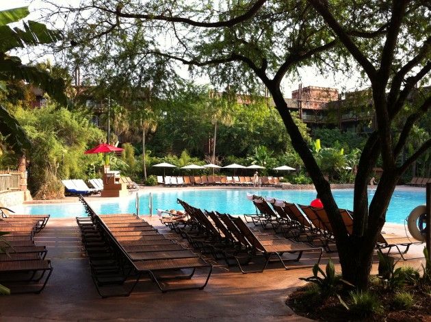 Swimming Pool at the Animal Kingdom Deluxe resort in Walt Disney World Orlando Florida