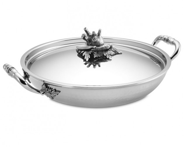 Ruffoni Hammered Stainless Steel Shallow Braiser Ruffoni Hammered Stainless Steel Shallow Braiser