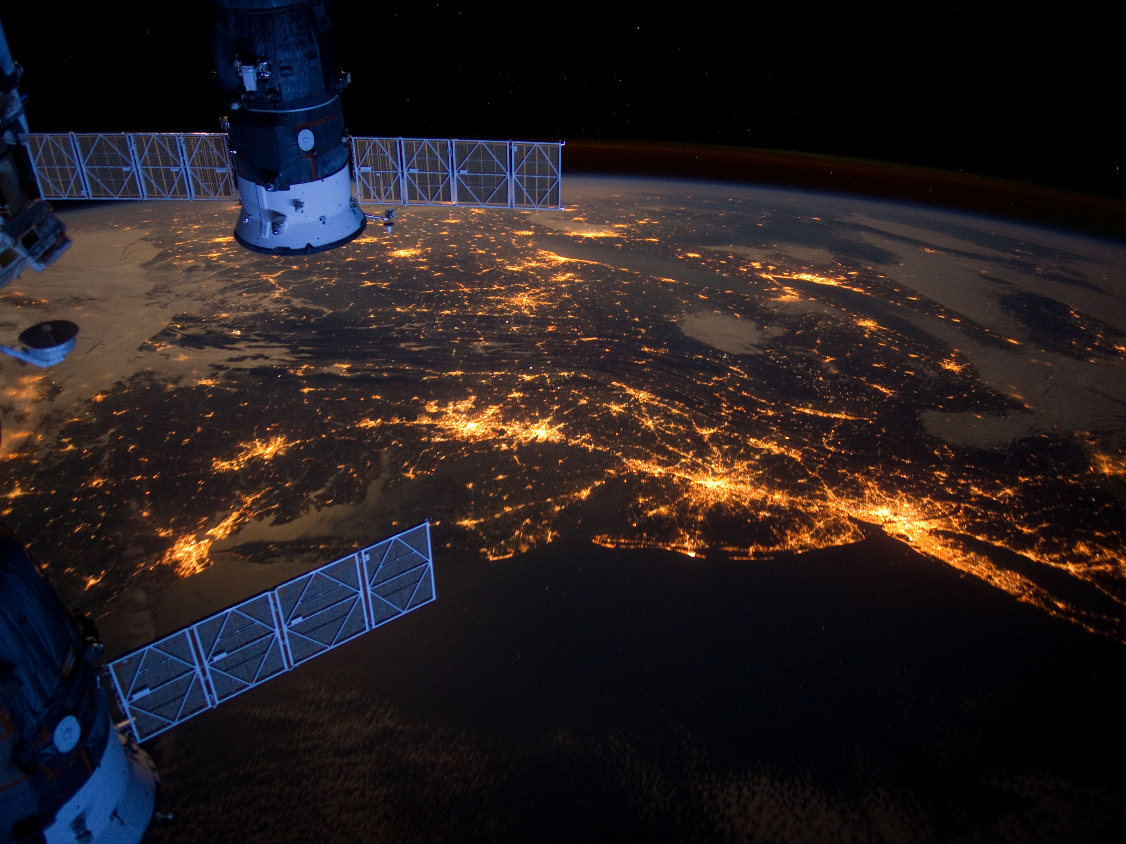 East Coast United States from Space at Night East Coast United States from Space at Night