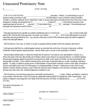 Promissory Note Borrowing Money