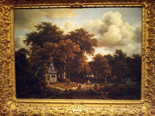 Road in the Woods by Meindert Hobbema Dutch Painter Oil on Canvas 1670s